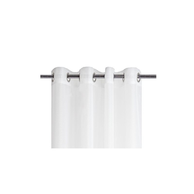 Firana z kółkami pasek SIMPLE CHIC 140x270 biały